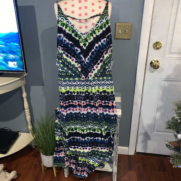 PRINTED MAXI DRESS SZ XL - Picture 3 of 5